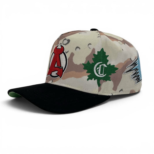 V2 "Big ACC" Logo Snapback (Sand Camo/Black)