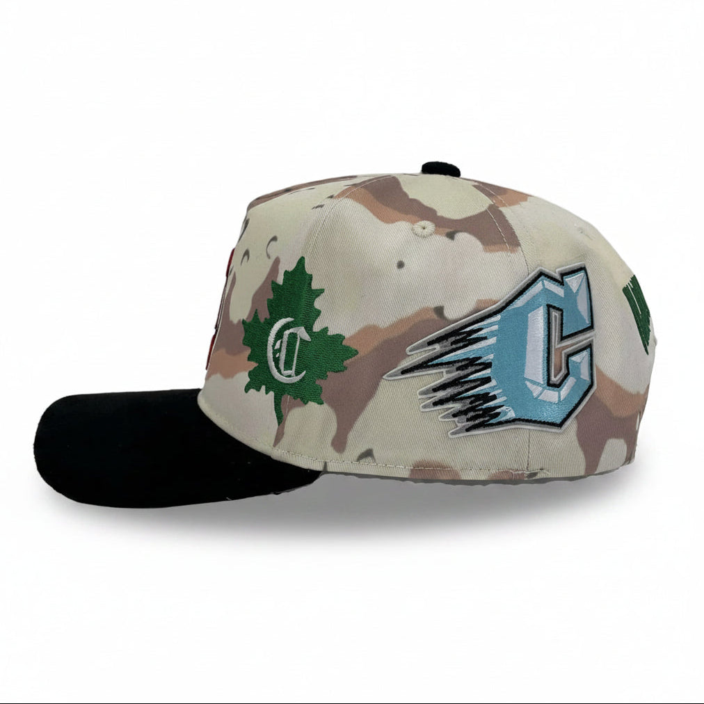 V2 "Big ACC" Logo Snapback (Sand Camo/Black)