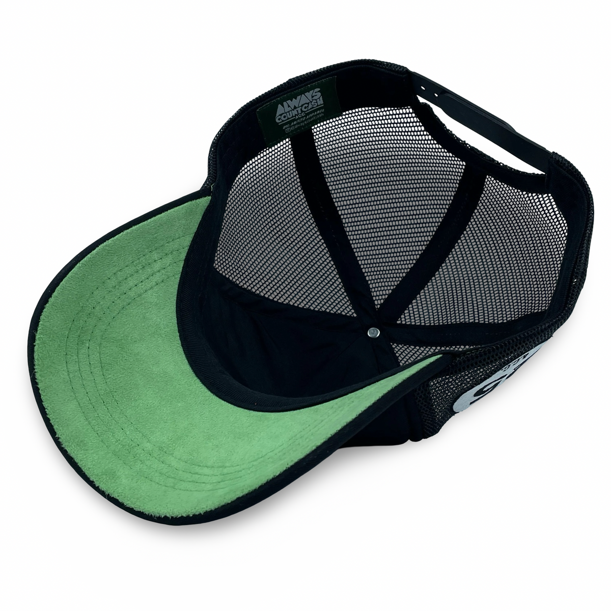 “Seahawk Racing Team” ACC 80’s Retro Miami Trucker Hat (Seen On Cocaine Cowboys : The Kings Of Miami) Black/Black