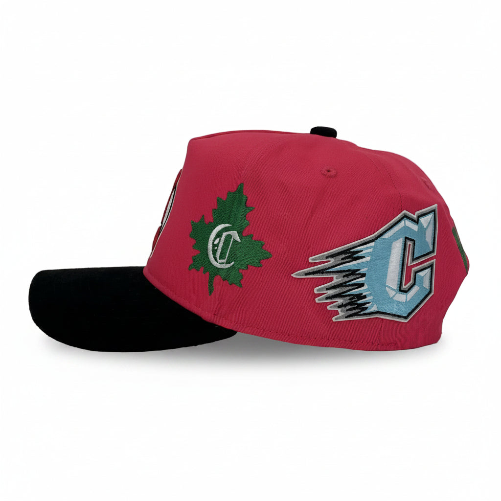 V2 "Big ACC" Logo Snapback (Tropical Pink/Black)