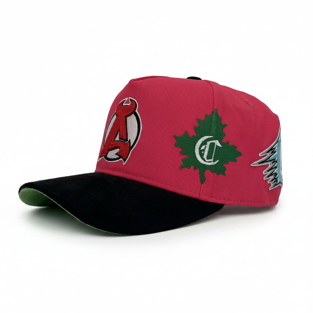 V2 "Big ACC" Logo Snapback (Tropical Pink/Black)