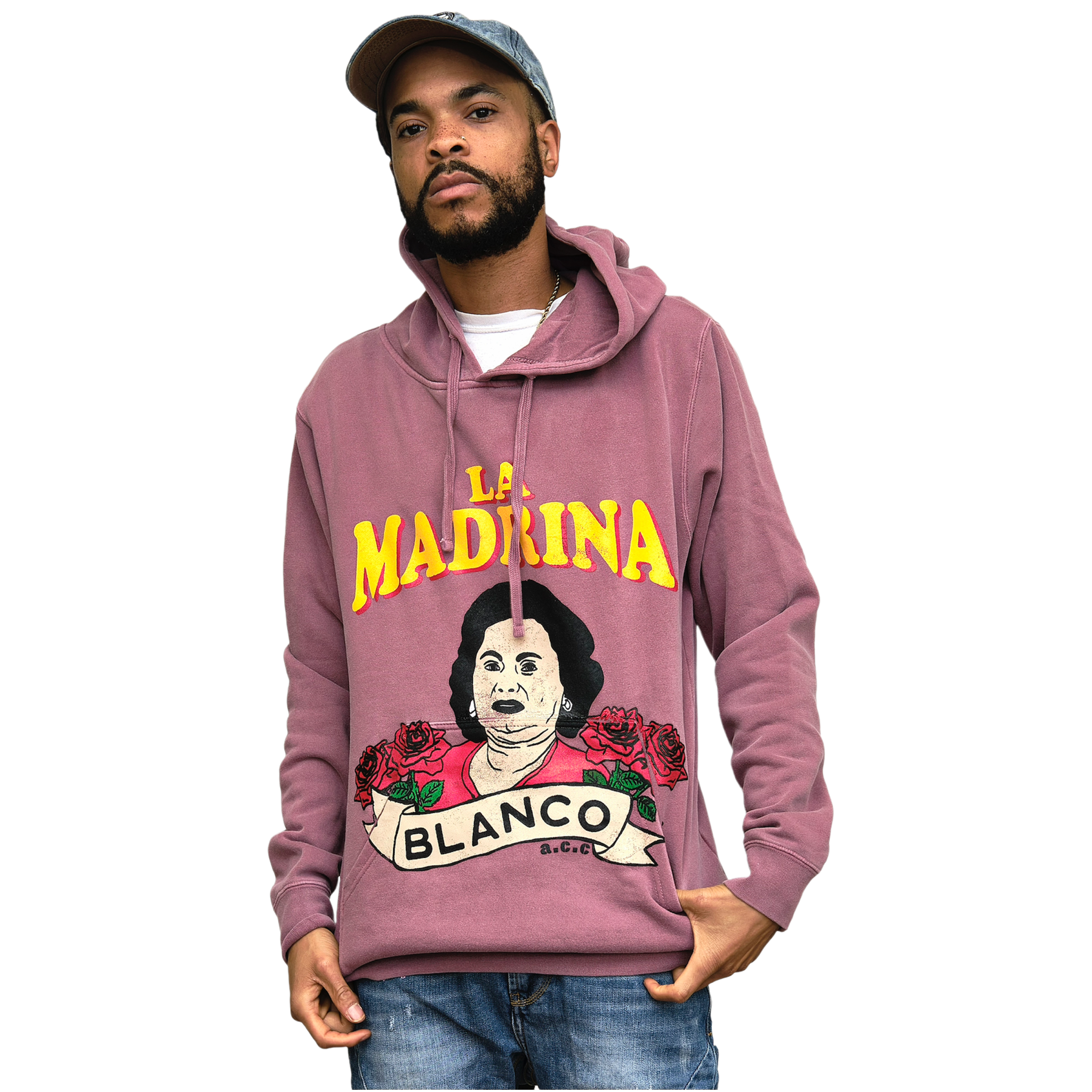 La Madrina Pull Over Hoodie “Pigment Maroon”