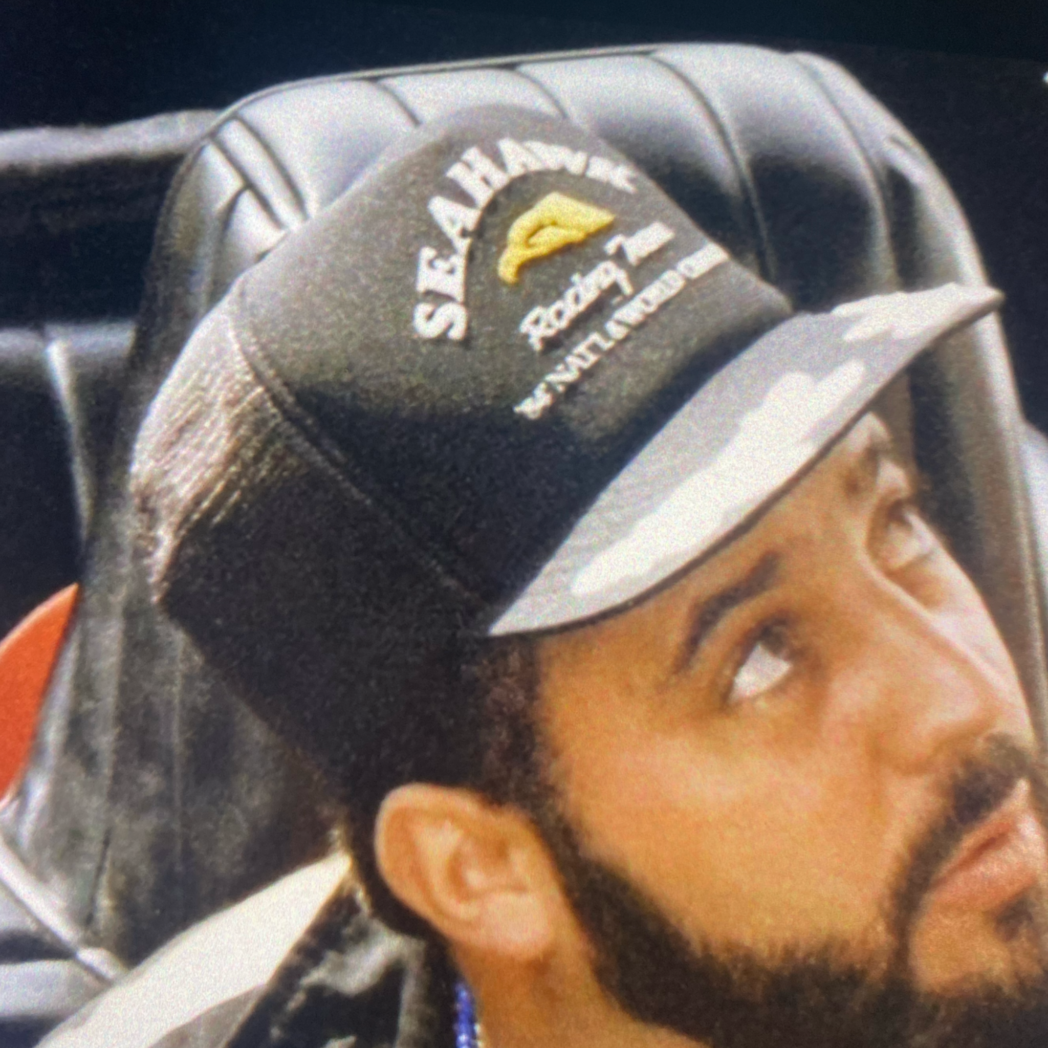 “Seahawk Racing Team” ACC 80’s Retro Miami Trucker Hat (Seen On Cocaine Cowboys : The Kings Of Miami) Black/Black