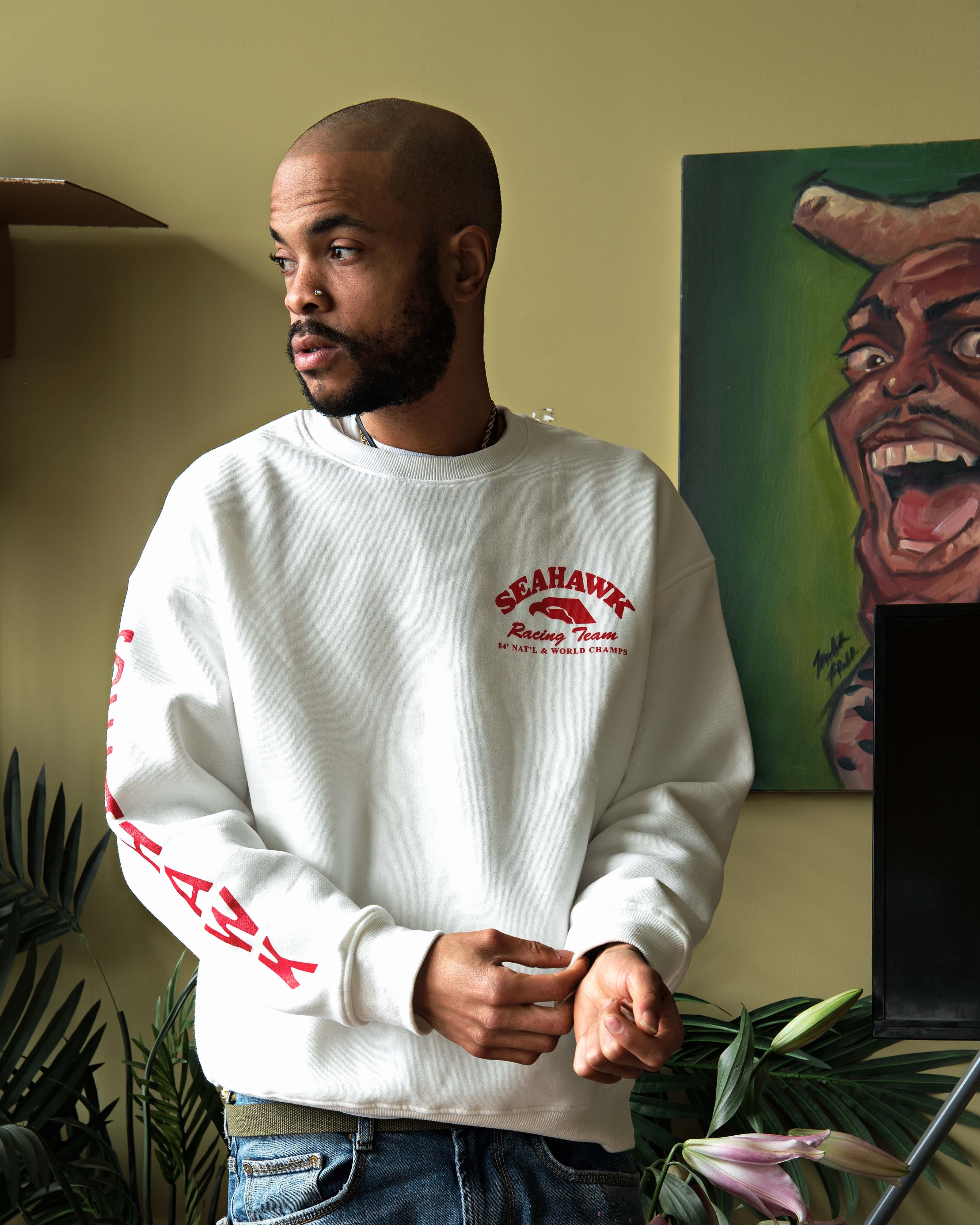 “Seahawk Racing Team” ACC 80’s Retro Crew Neck Sweatshirt