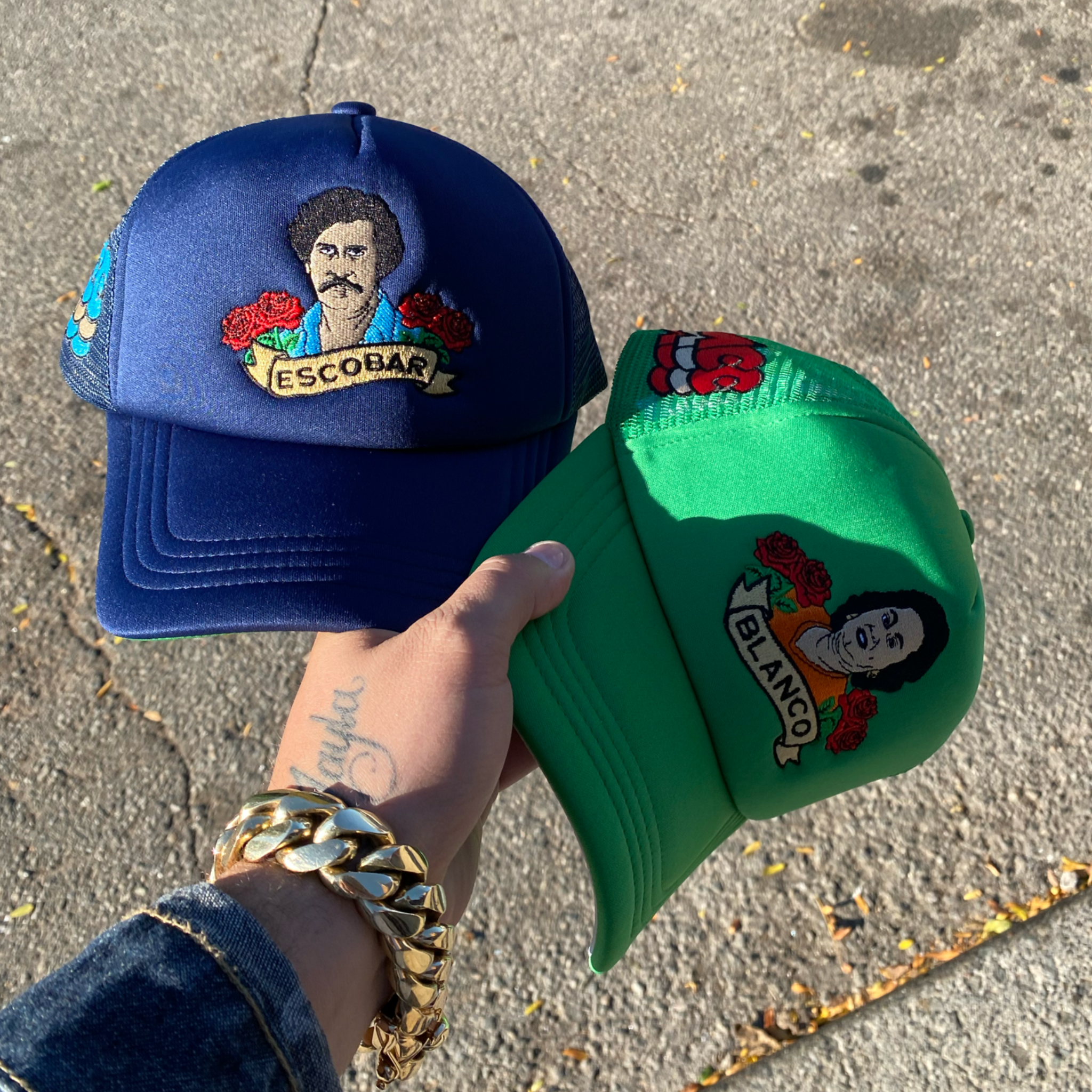 “Pablo Escobar” ACC Trucker Hat Navy/Navy