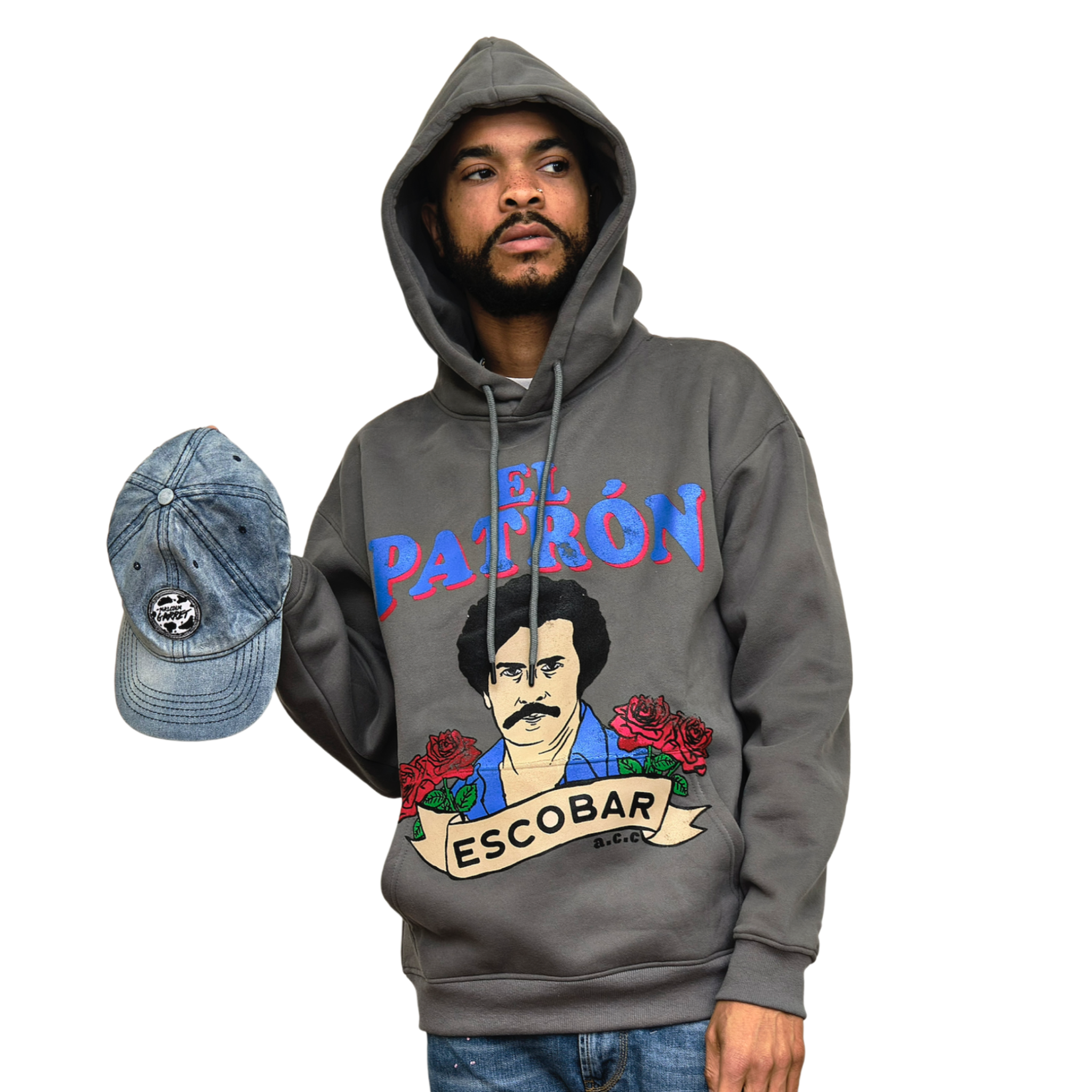 El Patrón Pull Over Hoodie “Middle Grey”