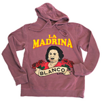 Load image into Gallery viewer, La Madrina Pull Over Hoodie “Pigment Maroon”
