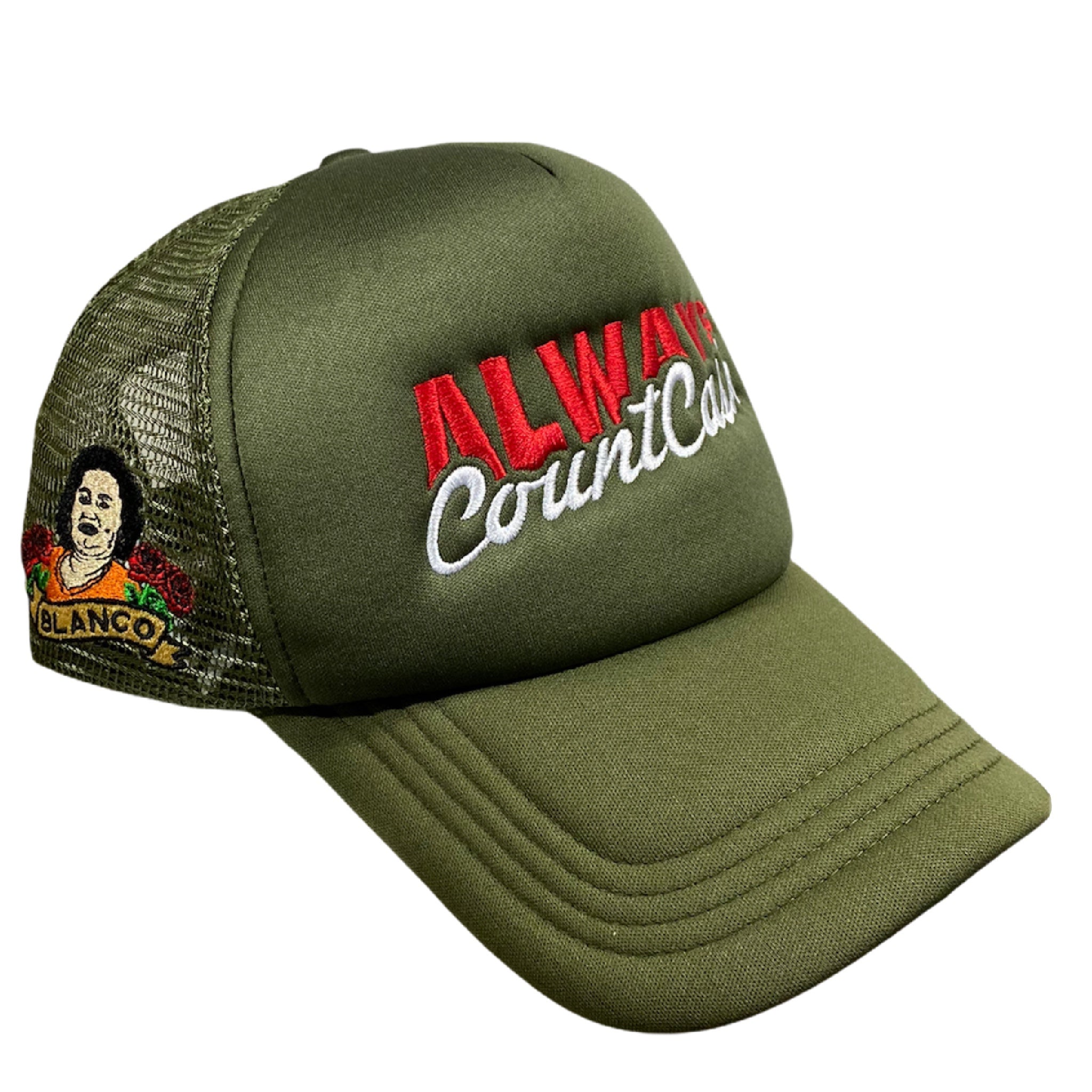 “Griselda Blanco” ACC Trucker Hat Olive/Olive